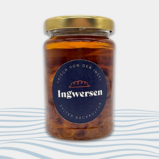 Ein Glas Karamell Kandis von Ingwersen Bäckerei Sylt